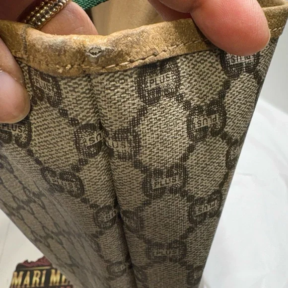 Gucci Beige GG Canvas Tote with Green and Red Web Straps - Picture 8 of 16